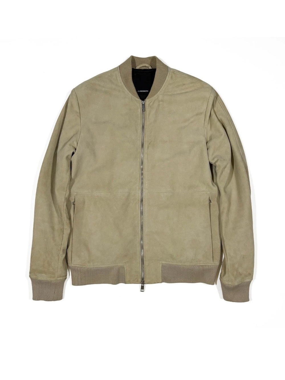 J.Lindeberg Suede Bomber Jacket - Beige